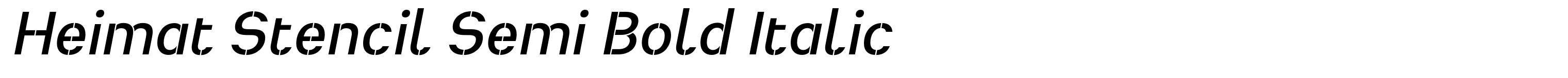 Heimat Stencil Semi Bold Italic